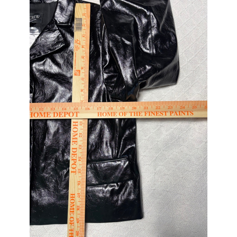 J. Crew Modern Contemporary Chic Shirt-Jacket In Faux Distressed Leather Size 8 - Picture 6 of 10
